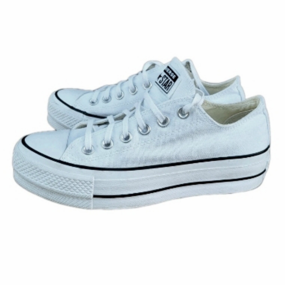 Platform Converse All Star Chuck Taylor LIFT Athletic Sneaker Shoe White Women 7